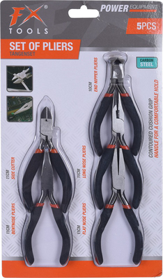 Pliers set 5pcs mini, , medium