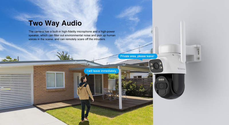 Vstarcam outdoor 2 lens 4G with solar panel ip66 waterproof, , medium-null