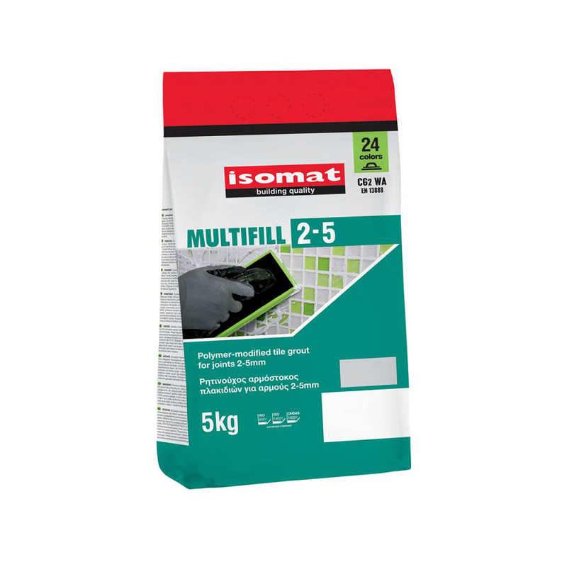 Multifill 2-5mm anemone 5kg isomat (cement-based tile grout) isomat, , medium image number null
