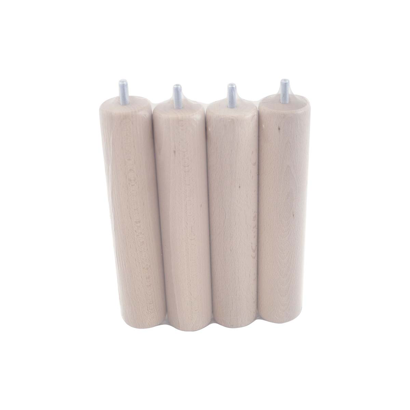 Furniture feet cylindrical 250&chi;&phi;50mm wooden 4 pcs.-null