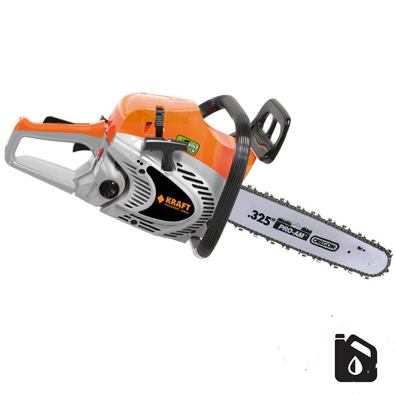 Kraft gasoline chainsaw 56cc with 50cm blade, , medium-null