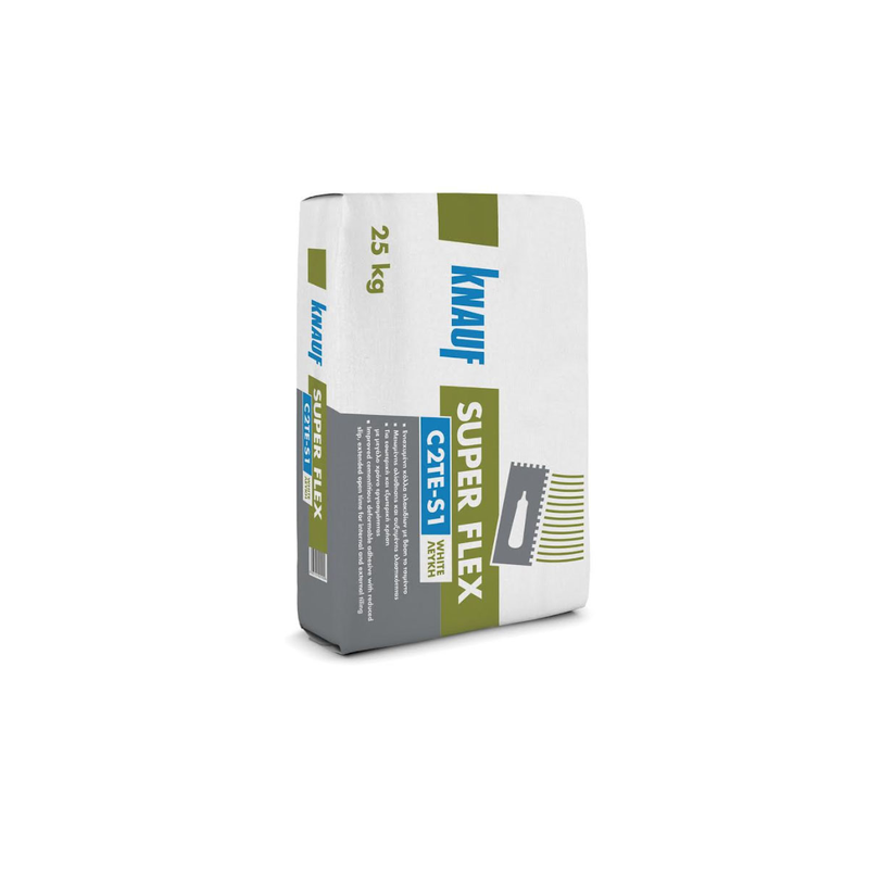 Knauf tile adhesive super flex c2te-s1 white 25kg-null