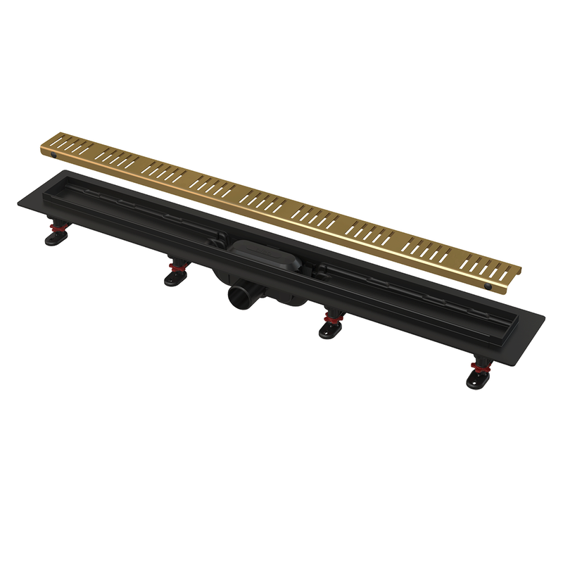 Product image: Shower drain with an edge for perforated grids, brass-null