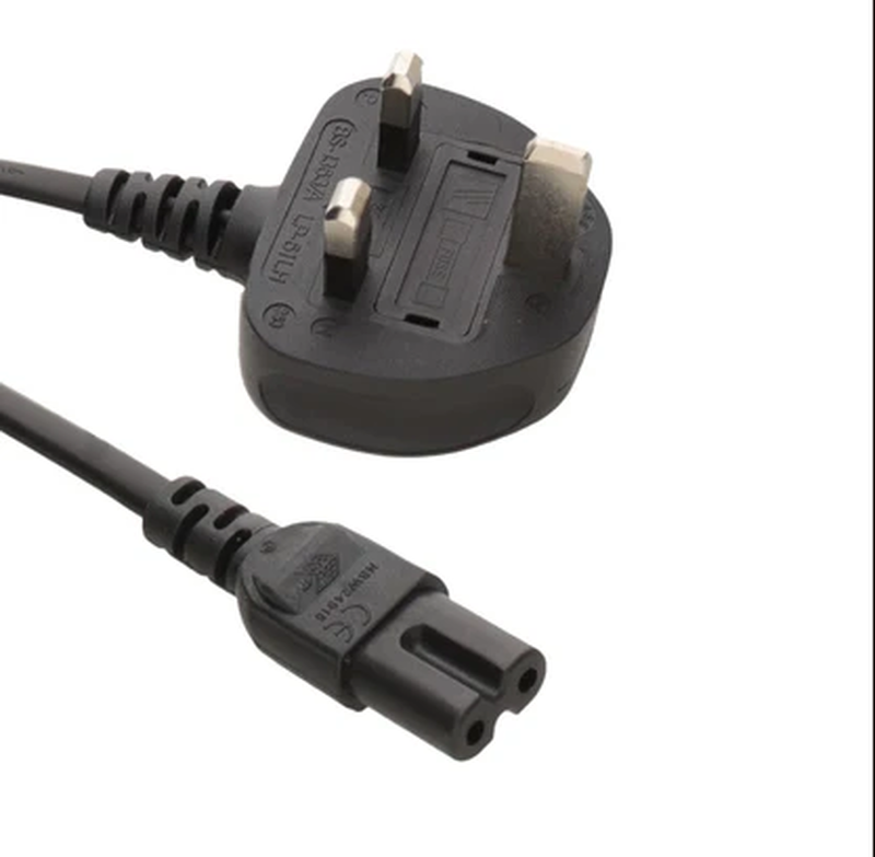 Mercury mains power leads uk plug - figure 8 3a 1m, , medium-null