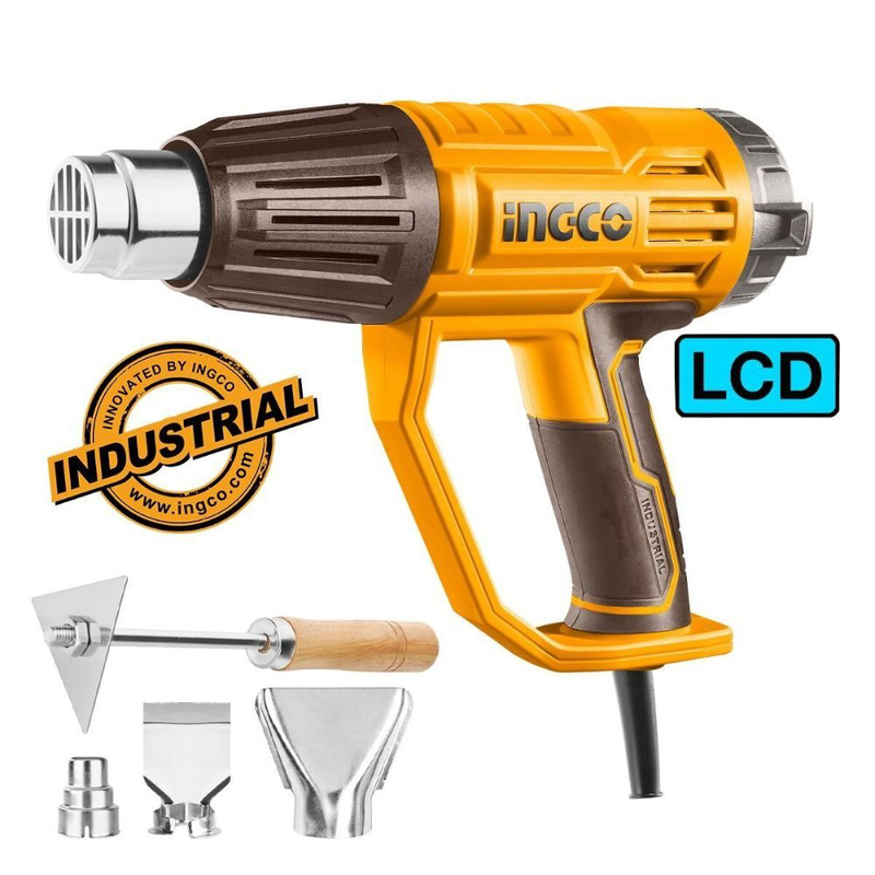 Product image: Ingco ηλεκτρονικό αερόθερμο 2000w με ρύθμιση θερμοκρασίας εως και 600°c, , medium-null