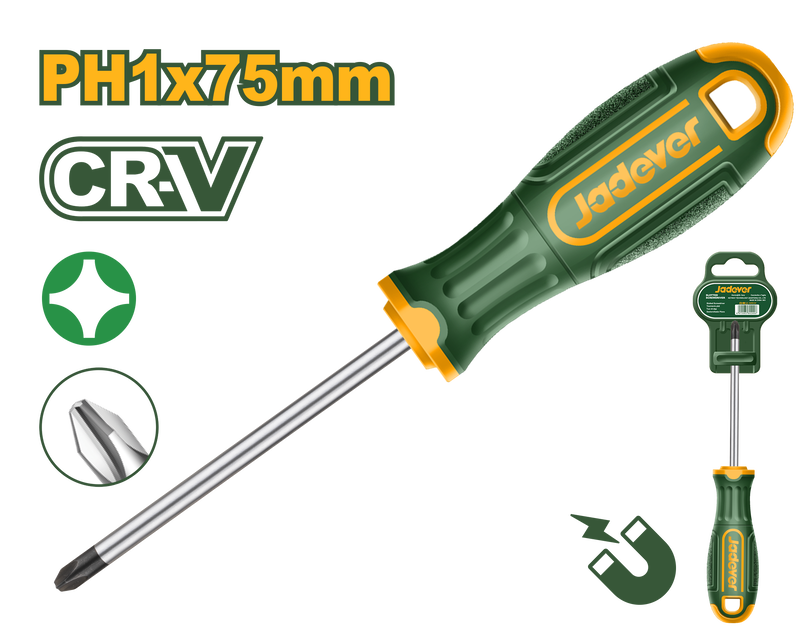 Phillips screwdriver ph1x75mm jadever, , medium-null