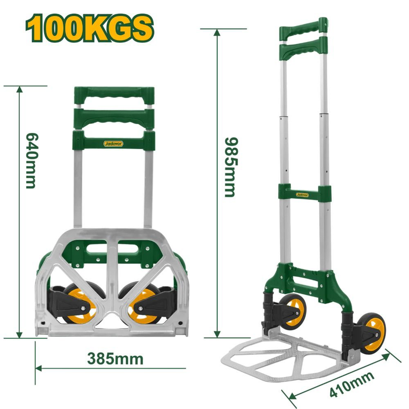 Product image: Jadever αναδιπλούμενο καρότσι μεταφοράς αλουμινίου 100kg 125mm με ανθεκτική βάση και ελαφρύ σχεδιασμό jdwb8a10, , medium-null