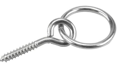 Θυλια με κρικο και ξυλοβιδα 6x80 2pcs