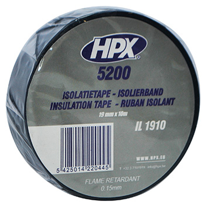 Hpx μονωτικη ταινια ηλεκτρικων καλωδιων 19mmx10mm μαυρη, , medium image number null