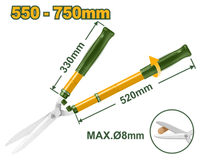 Telescopic hedge shear 750mm jadever, , medium