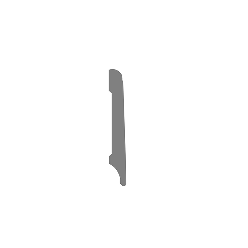 Polimer skirting 60mm round top white, , medium image number null