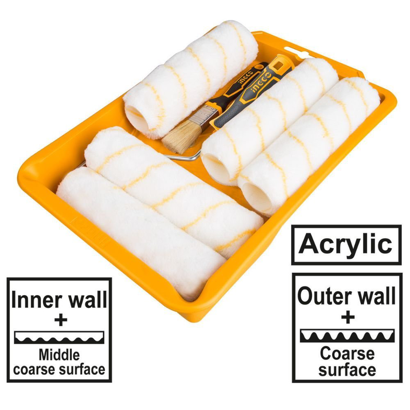 Product image: Ingco σετ βάφης 8 τεμαχίων για εσωτερική & εξωτερική χρήση, , medium-null