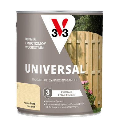 V33 vernish universal wood protector 750ml clear, Transparent, medium