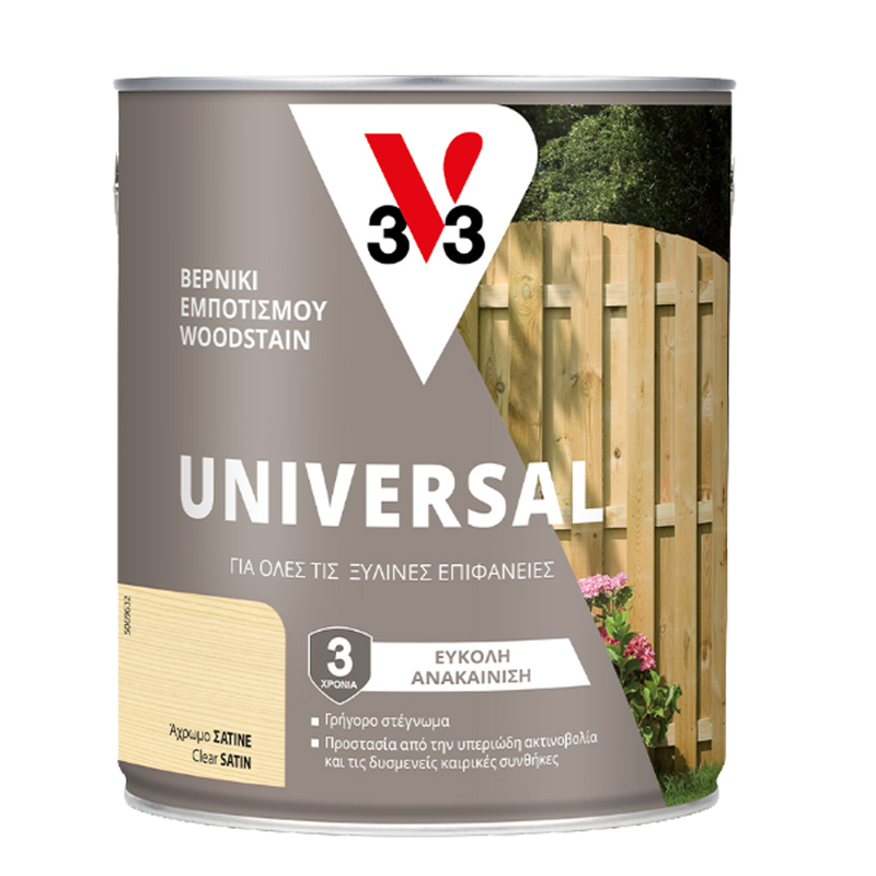 V33 vernish universal wood protector 750ml medium oak-null