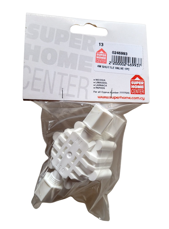 Water filter fittings 4 way shuttle valve, , medium image number null
