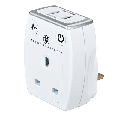Bg masterplug USB surge  adaptor 2xUSB 3.1a