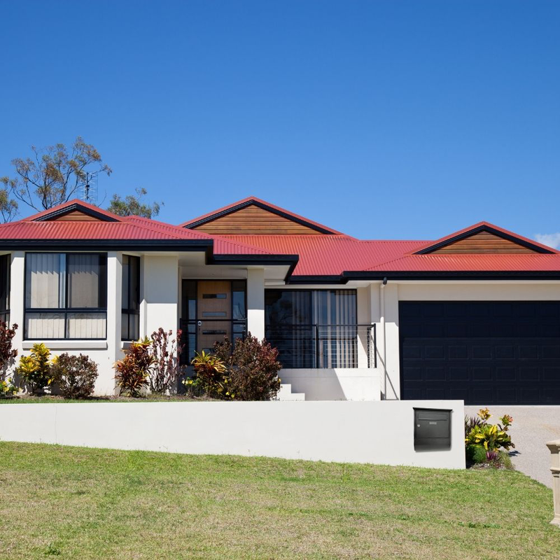 Μεταλλικό μαύρο γραμματοκιβώτιο επιτοίχιο rainbow household & leisure, , medium-null