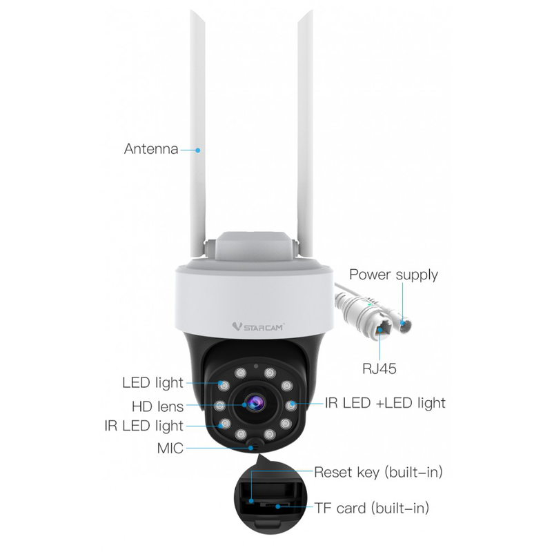 Vstarcam outdoor camera 4mp dual band Wi-Fi ip66 waterproof, , medium-null