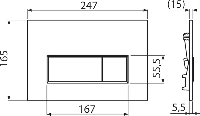 Flush plate thin chrome polished (alcadrain), , medium image number null