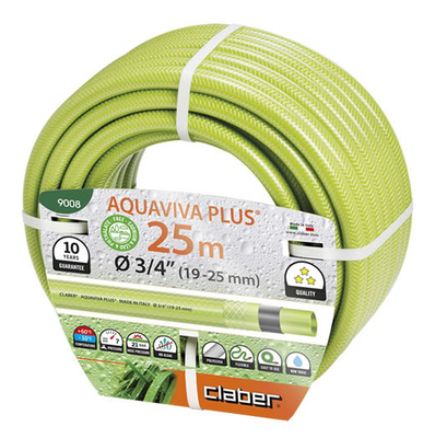 Claber 9008 λαστιχο ποτισματος aquaviva plus 25m 3/4", , medium
