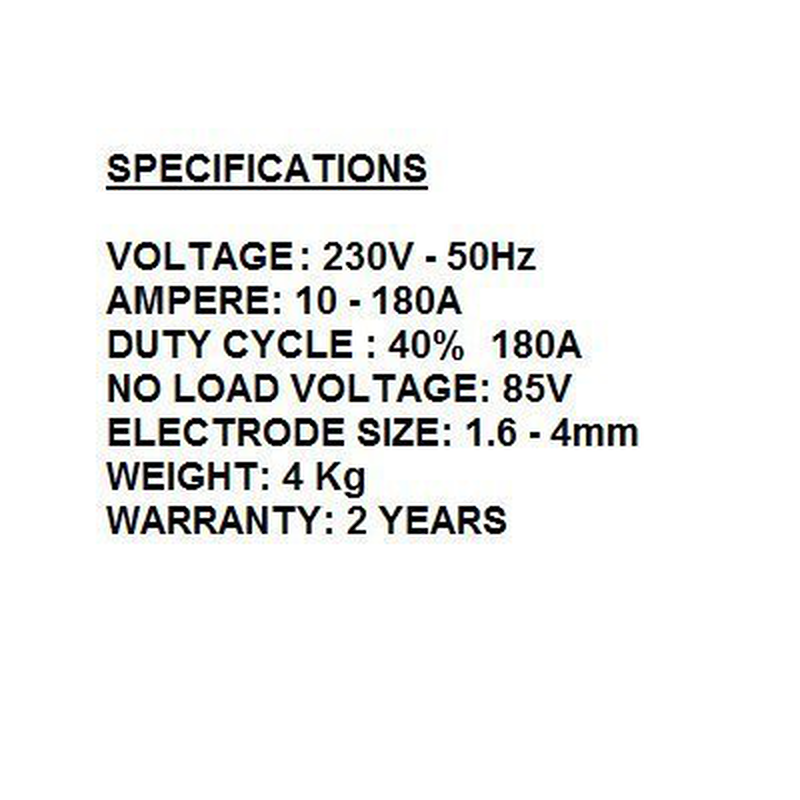 Total iηλεκτροκόλληση inverter 180a (max) ηλεκτροδίου (mma)tw21806, , medium-null