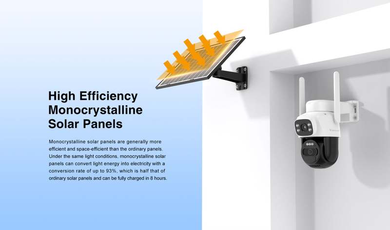 Vstarcam outdoor 2 lens 4G with solar panel ip66 waterproof, , medium-null