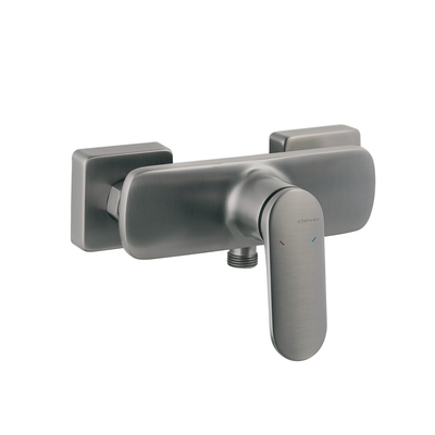 Velvet III brushed gunmetal single-lever shower mixer, , medium