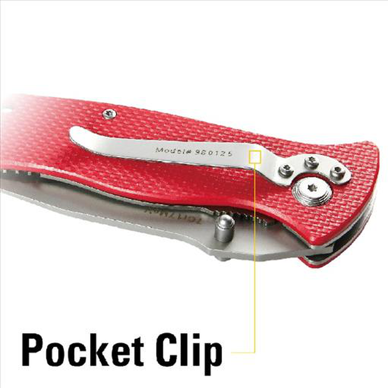 Cat 106308 19.1cm drop-point folding knife-null