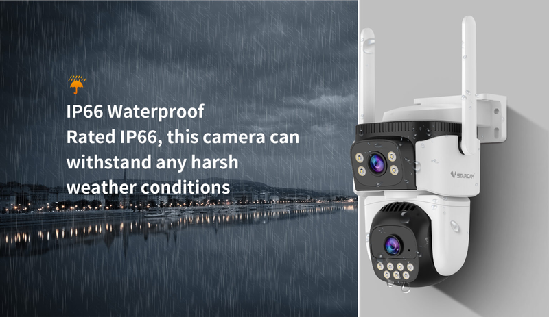 Vstarcam outdoor camera Wi-Fi dual lens 3mp ip66 waterproof, , medium-null