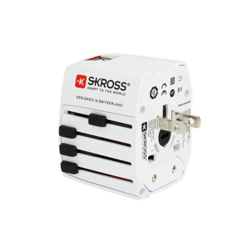 Skross USB travel adapter 2xUSB-a -universal - white, , medium-null