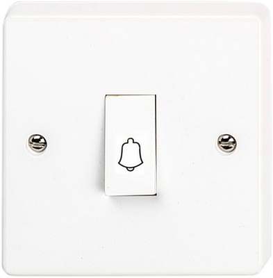 Svg white w1 1gang bell switch, , medium