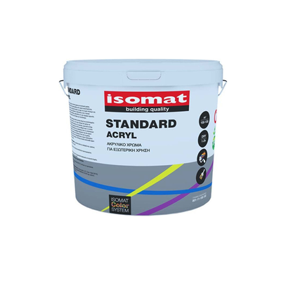Exterior paint acryl standard isomat 3l white, , medium