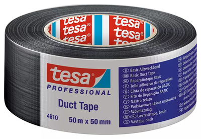 Tesa basic ταινια υφασμματινη 50mx50mm μαυρη