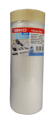 Geko cover sheet+adhesive tape 140cmx33m, , medium