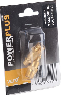 Powerplus powair0252 2x male orion couplings