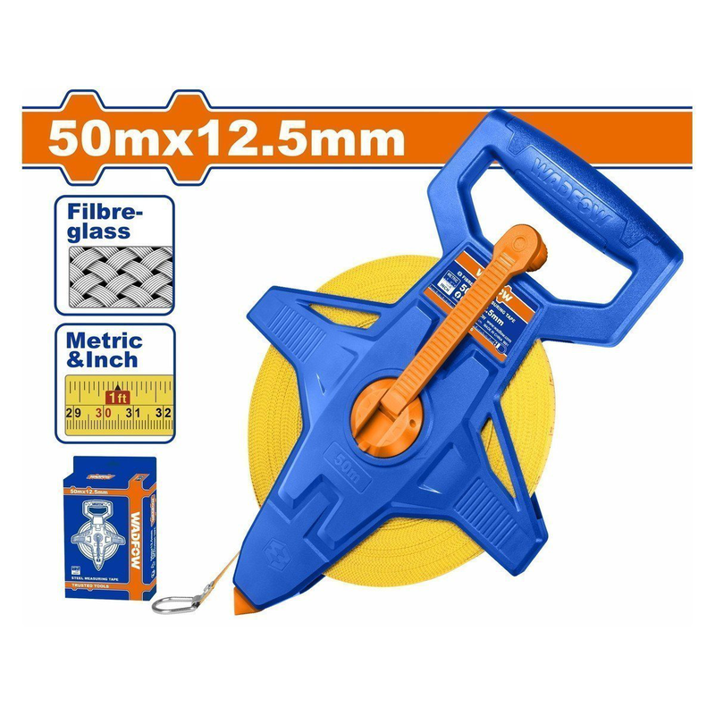 Wadfow fibreglass measuring tape 50m, , medium-null