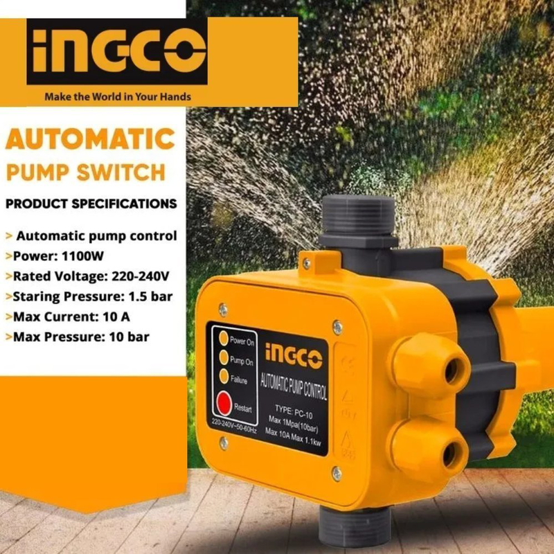 Product image: Ingco αυτόματος ηλεκτρονικός ελεγκτής πίεσης, , medium-null