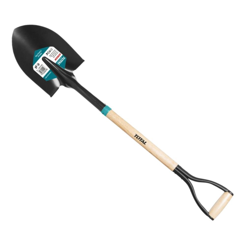 Total φτυάρι μεταλλικό με ξύλινη χειρολαβή 102cm, , medium-null