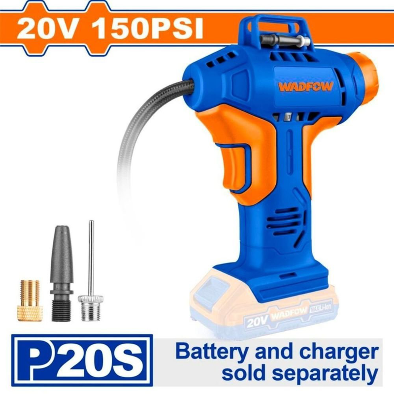 Product image: Wadfow κομπρεσεράκι αέρος μπαταρίας 20v li-ion solo (χωρίς μπαταρία & φορτιστή), , medium-null