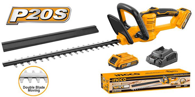 Ingco 20v θαμνοκοπτικο μπαταριας σετ, , medium-null