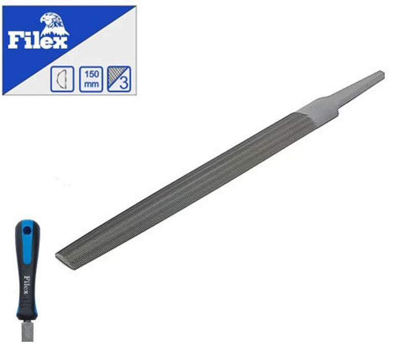 Filex files half round 10 250mm 2nd cut, , medium-null