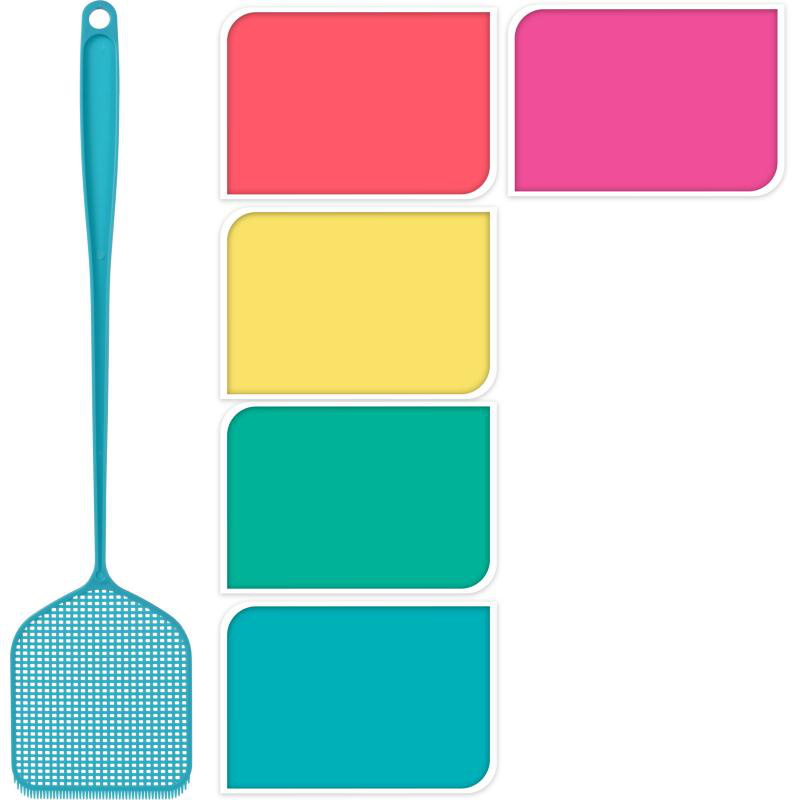 Fly swatter with scraper 50cm - assorted colors, , medium-null