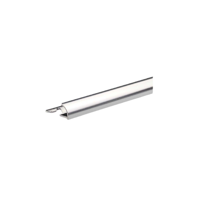 Profile for bathroom wall tiles 1/4 round. Aluminum 2700x27x10mm chrome