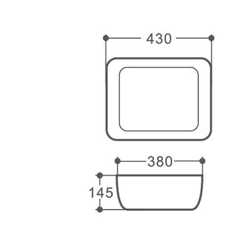 White art basin 430x380x145mm, , medium-null