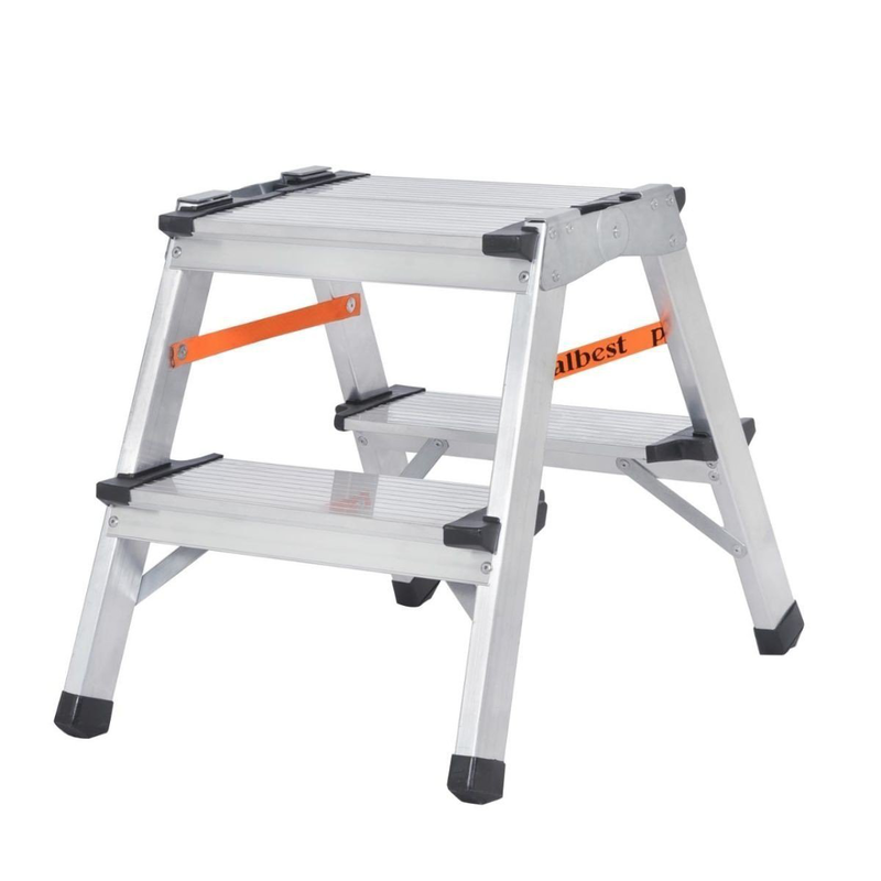 Product image: Palbest σκάλα αλουμινίου βαρέως τύπου με φαρδιά σκαλοπάτια, μεταλλικές ενισχύσεις & αντοχή έως 150kg, , medium-null