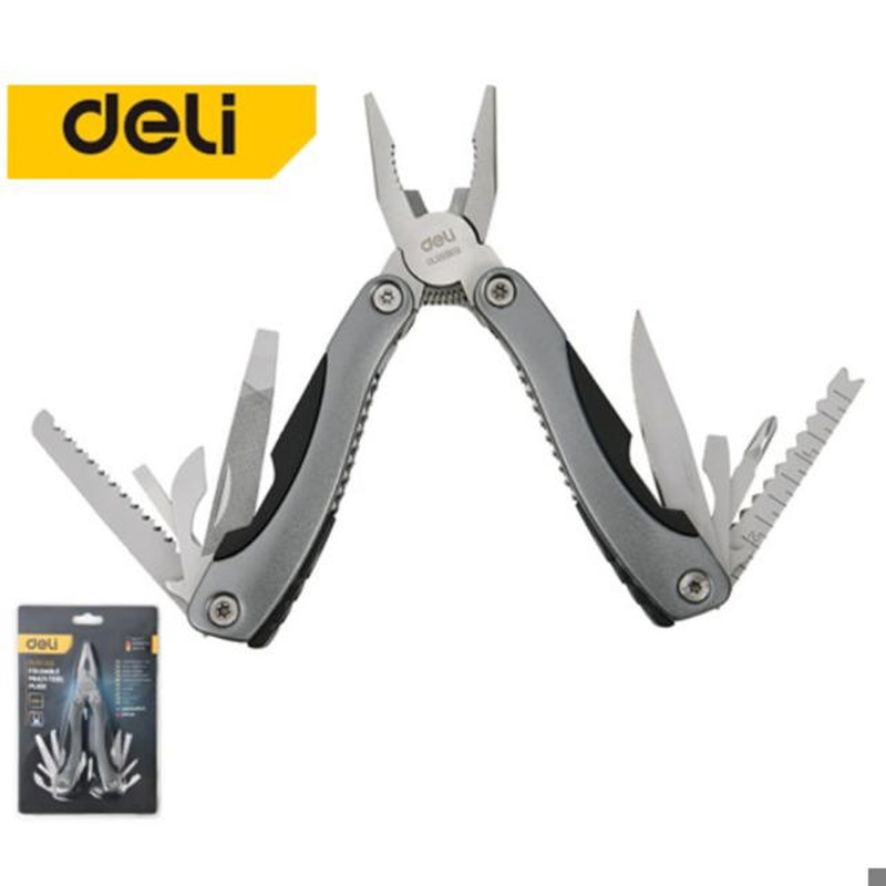 Deli tools 15in1 multi-tool plier aluminium, , medium-null