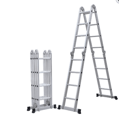 Πολυμορφική σκάλα αλουμινίου 4x4 70x226cm max ύψος 4.62m max αντοχή 150kg πιστοποιήση en131, , medium