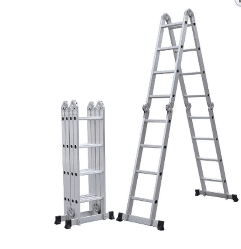 Πολυμορφική σκάλα αλουμινίου 4x4 70x226cm max ύψος 4.62m max αντοχή 150kg πιστοποιήση en131, , medium-null