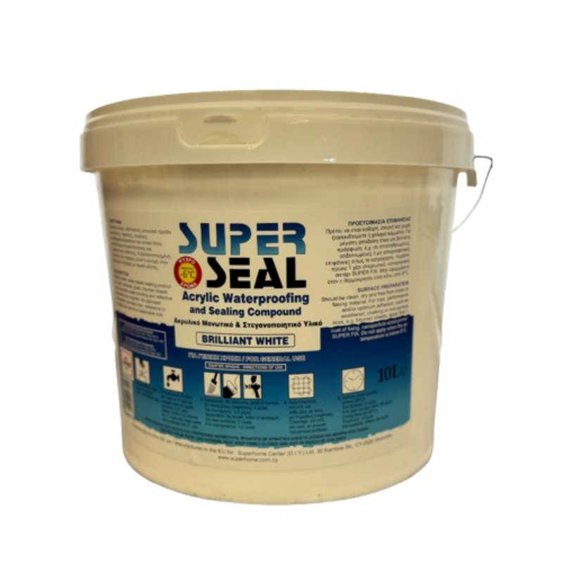 Super seal ακρυλικο στεγανωτικο 10l - λευκο, , medium-null