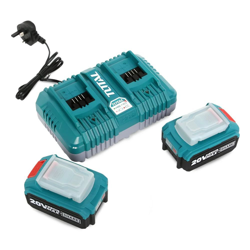 Total σετ επαγγελματικό θαμνοκοπτικό μπαταρίας 40v brushless μοτέρ και διπλή μπαταρία 4ah, , medium-null